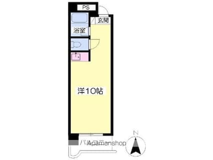 アメニティユー[1R/20.25m2]の間取図