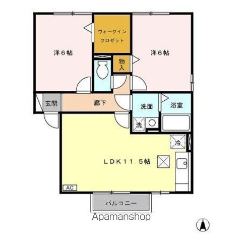 メゾンベール Aの間取り写真