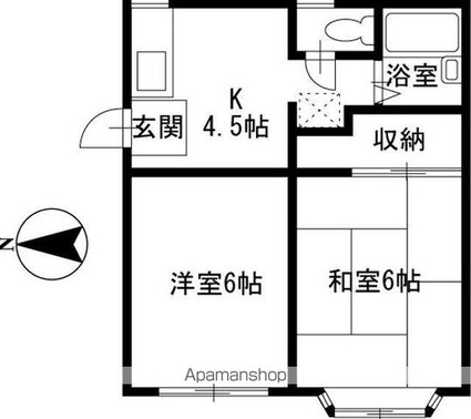 Ｙ＆Ｍ　ＨＯＵＳＥ[2DK/34.78m2]の間取図