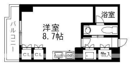 愛知県名古屋市中区栄５丁目[1K/27.3m2]の間取図
