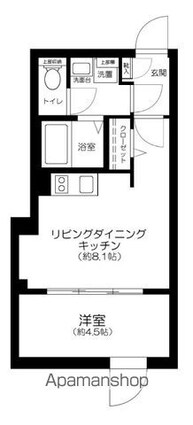 Ｌｅ　Ｎｉｄ　日本橋[1LDK/30.04m2]の間取図