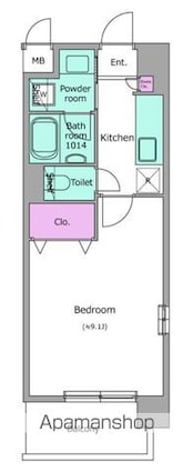 レジディア南砂町[1K/28.9m2]の間取図