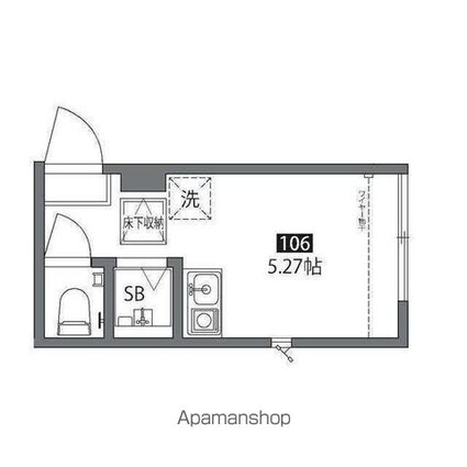 ＲＥ平和台[1R/10.86m2]の間取図