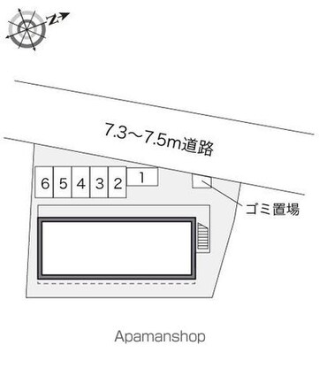 レオパレスメープルリーフ[1K/19.87m2]の配置図