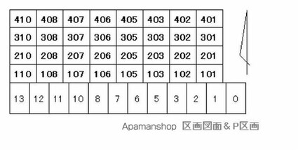 グランデ２１[1K/21.42m2]の配置図