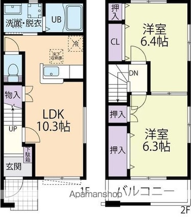 Ｌｏｇｇｅｒ　（ロガー）[2LDK/57.89m2]の間取図