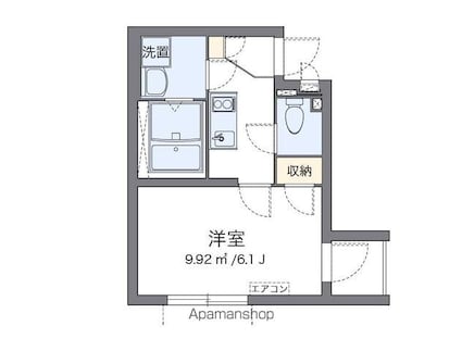 クレイノＤｒｅａｍ　Ｓｔａｇｅ[1K/21.57m2]の間取図