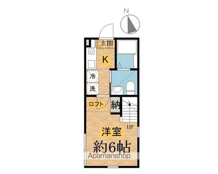 ブランノワール[1K/19.66m2]の間取図