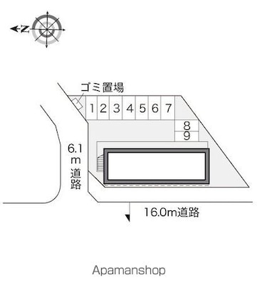 レオパレスＷＡＴＡＮＡＢＥ[1K/23.18m2]の配置図