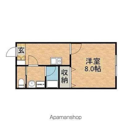 アットホーム１２[1K/29.6m2]の間取図