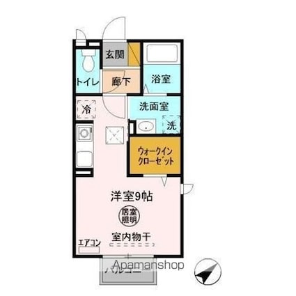 フォレスト　サイト[1R/26.93m2]の間取図