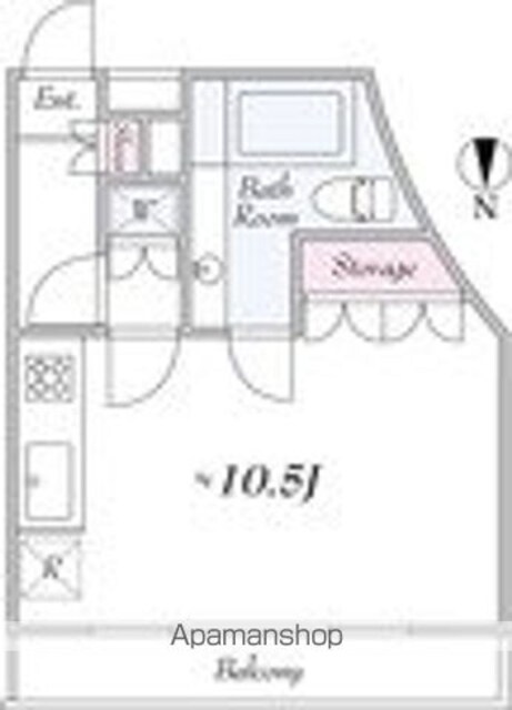 Ｔ’ｓｇａｒｄｅｎ和泉多摩川[1R/35.01m2]の間取図