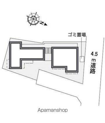 レオパレスクロスウィステリア[1K/20.14m2]の配置図