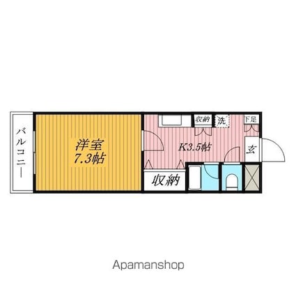千葉県千葉市中央区本町１丁目[1K/28.2m2]の間取図