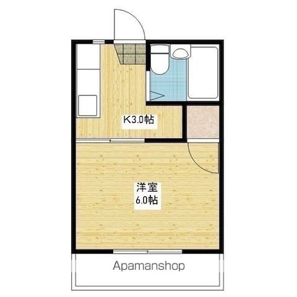 弥生ハイツ[1K/17.82m2]の間取図