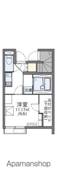 レオネクストグリーンハイツ３号[1K/21.65m2]の間取図