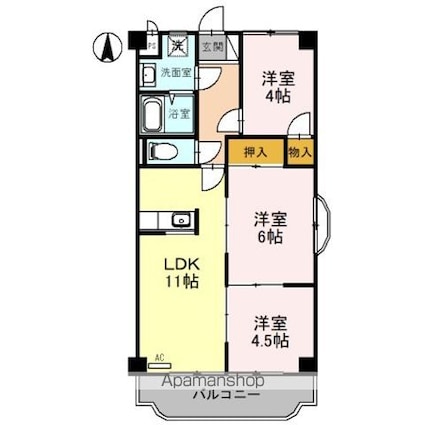 ＡＳＰＥＣ成和[3LDK/55.47m2]の間取図