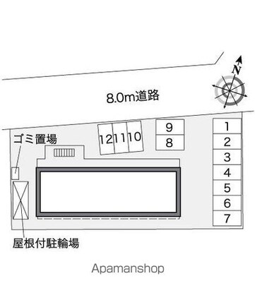 レオパレス菊[1K/31.05m2]の配置図