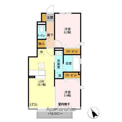 千葉市中央区生実町のアパートの間取り