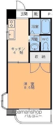 プリメールみなみ[1K/28m2]の間取図