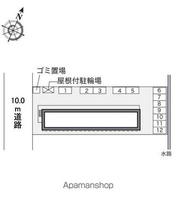 レオパレス清知[1LDK/43.06m2]の配置図
