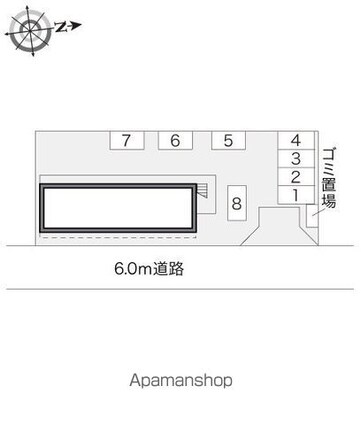 レオパレスＮＩＳＨＩＧＡＩⅡ[1K/20.28m2]の配置図