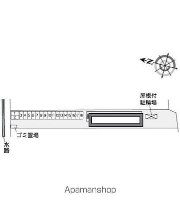 レオパレス神辺[1K/20.28m2]の配置図
