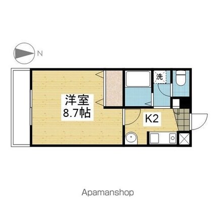 コスモリヴェール[1K/26m2]の間取図
