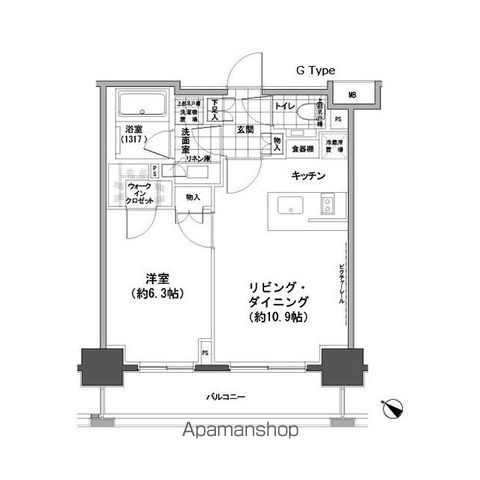 パークハビオ人形町の間取り写真