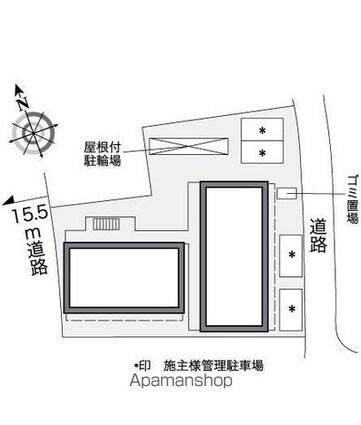レオパレス伊勢吉[1K/19.87m2]の配置図