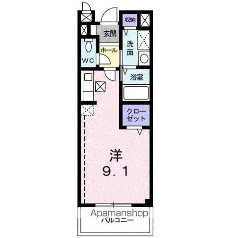 和歌山市野崎のアパートの間取り