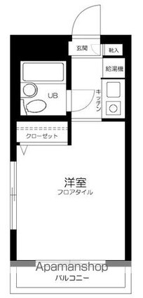 シティクレスト壱番館[1K/16.83m2]の間取図