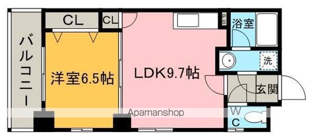 【福岡市博多区住吉のマンションの間取り】