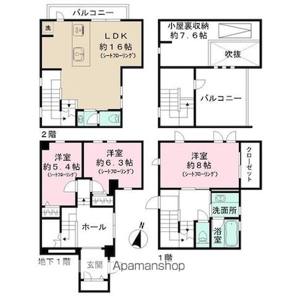 ラ　プラクミーヌ[3LDK/113.76m2]の間取図