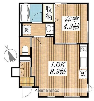 フェリシティ府中[1LDK/30.72m2]の間取図
