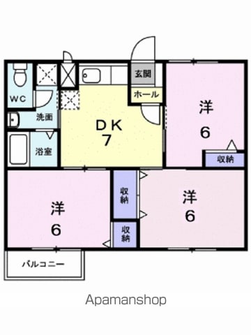 シャルマン北川毛Bの間取り写真