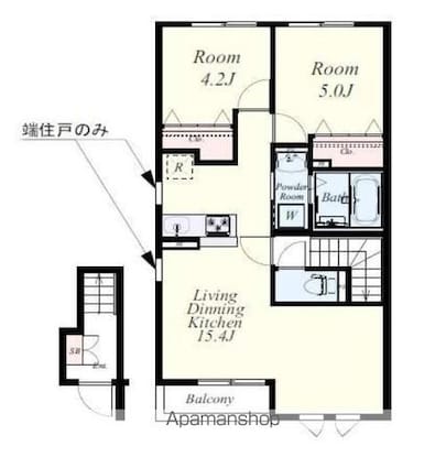 リマーレ長者原[2LDK/56.04m2]の間取図