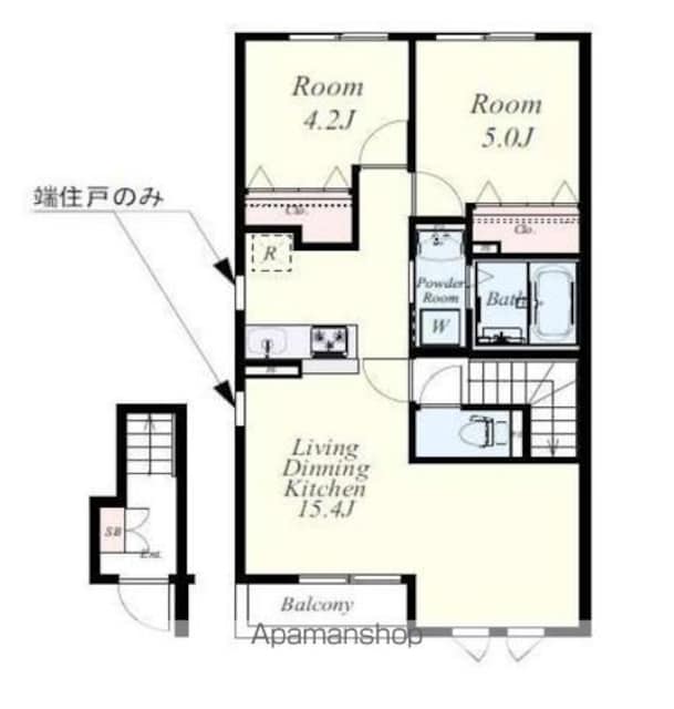 リマーレ長者原[2LDK/56.04m2]の間取図