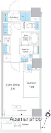 プレディアコート板橋[2K/35.2m2]の間取図
