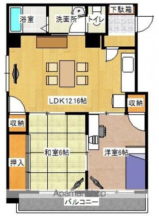グリームマンション[2LDK/58m2]の間取図