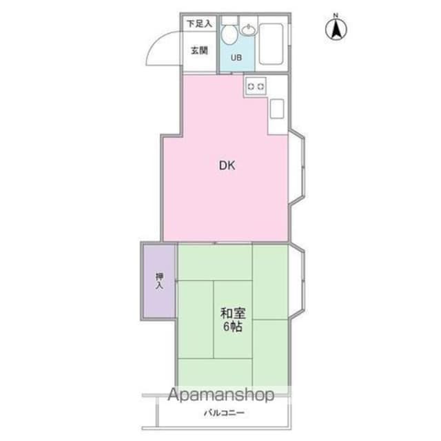 ＫＳハイム[1DK/27.68m2]の間取図