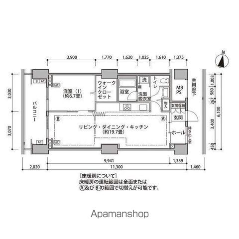 東雲キャナルコートCODAN16号棟の間取り写真