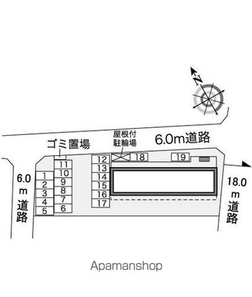 レオパレスソレーユ　Ⅱ[1K/23.18m2]の配置図