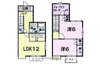 エスポワールハイム[2LDK/74.4m2]の間取図