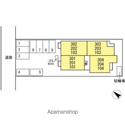 サリオス庚午北[1LDK/50.2m2]の配置図