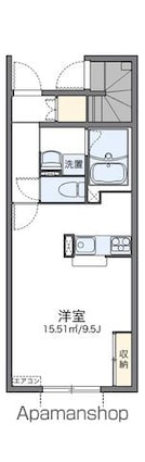 レオネクストアステラス曙[1K/30m2]の間取図