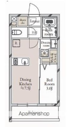 ＪＭＦレジデンス学芸大学[1DK/27.33m2]の間取図