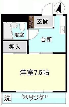 メゾン高陽[1K/24.79m2]の間取図