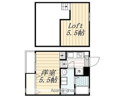 Ｌａ　ｆｅｓｔａ[1R/20.66m2]の間取図