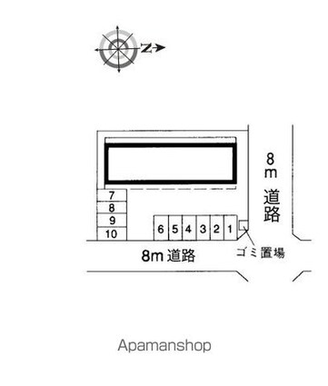 レオパレス宇佐[1K/26.49m2]の配置図